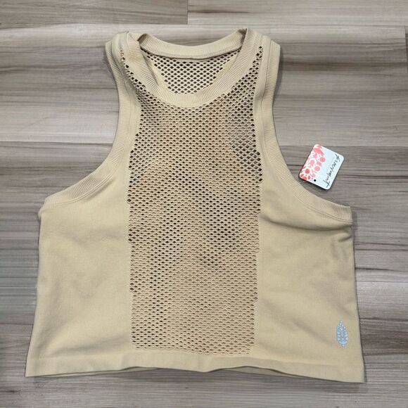 NEW Free People Movement Mesh In Session Tank Top Tan Women’s XS/Small - Picture 5 of 6